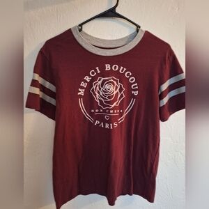 Cold Crush Women's T-shirt "Merci beaucoup Mon cheri" Paris Size M